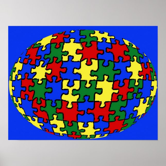 Affiche Puzzle World Card (Devant)