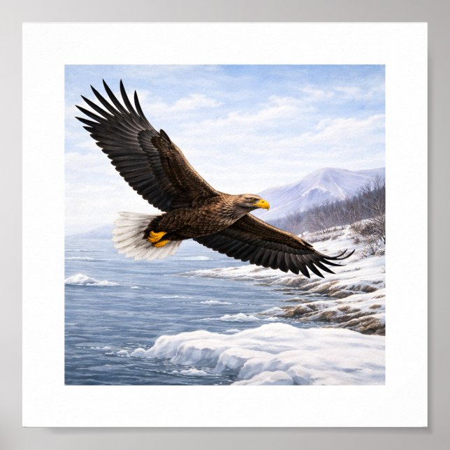 Affiche Pygargue à queue blanche (Haliaeetus albicilla) –  (Devant)