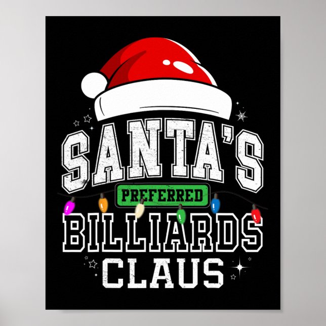 Affiche Pyjama de jumelage père Noël Billard préféré (Devant)