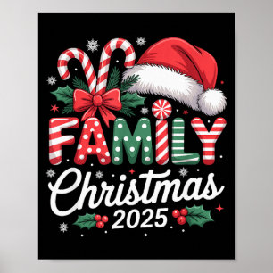 Affiche Pyjamas de Noël assortis pour la famille 2025