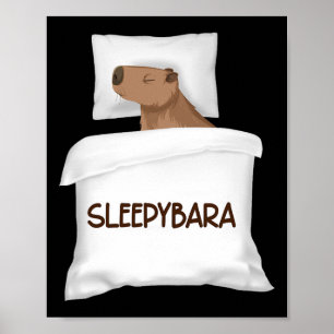 Affiche Pyjamas de nuit de Capybara Officielle Dormir Slee