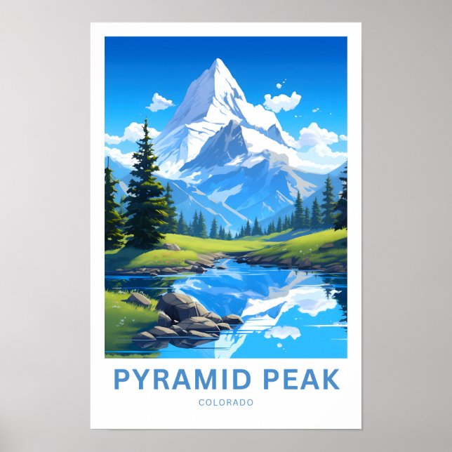 Affiche Pyramid Peak Colorado Imprimer (Devant)
