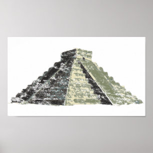 Affiche Pyramide aztèque