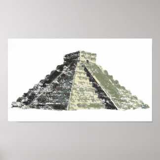 Affiche Pyramide aztèque