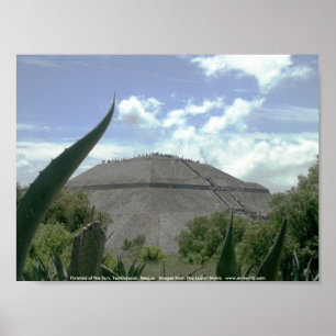 Affiche Pyramide du Sun, Teotihuacan, Mexique