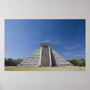 Affiche Pyramide maya, matin de mars