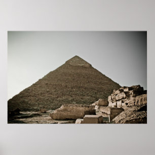 Affiche Pyramides à Gizeh au Caire, Egypte