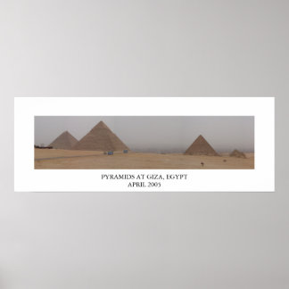 Affiche Pyramides à Gizeh, Egypte