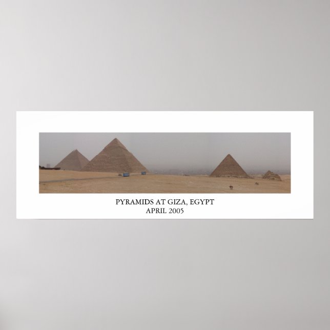 Affiche Pyramides à Gizeh, Egypte (Devant)