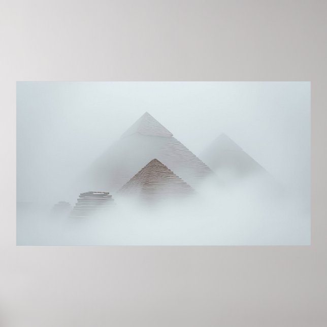 Affiche Pyramides dans la Brume (Devant)
