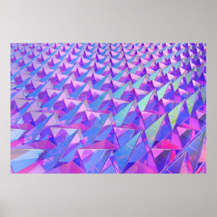 Affiche Pyramides de cristal colorées