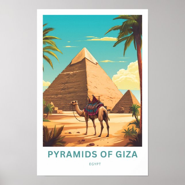 Affiche Pyramides de Gizeh Egypt Imprimer (Devant)