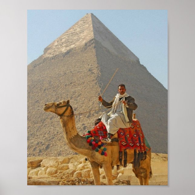 Affiche Pyramides de Gizeh et promenade à dos de chameau,  (Devant)