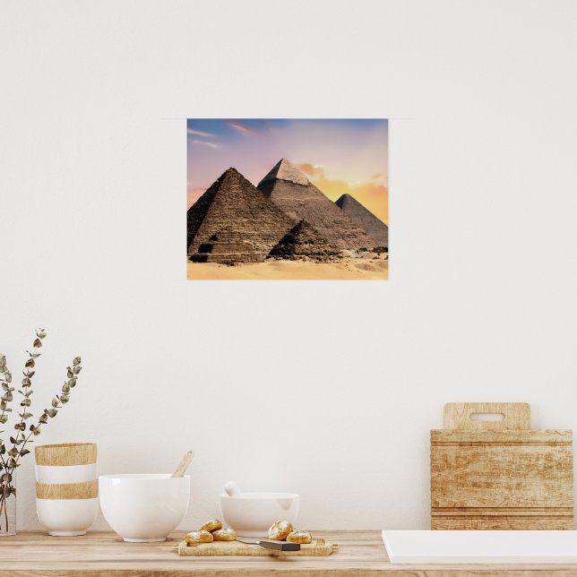 Affiche Pyramides De Gizeh Voyage Egypte Photo (Cuisine)