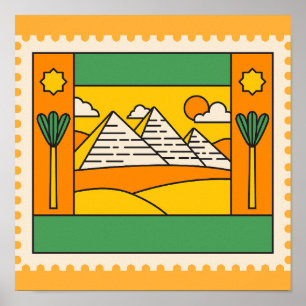 Affiche Pyramides d'Égypte