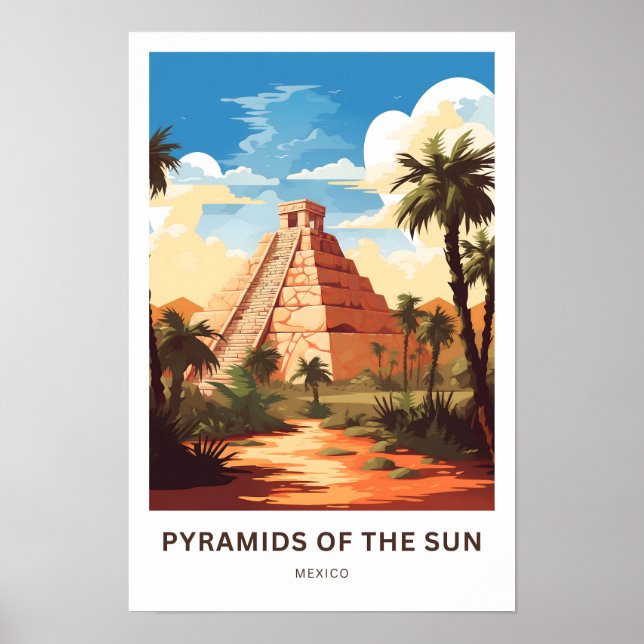 Affiche Pyramides du Sun Mexico Travel Imprimer (Devant)