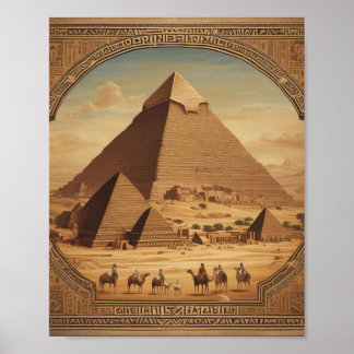 Affiche Pyramides égyptiennes classiques
