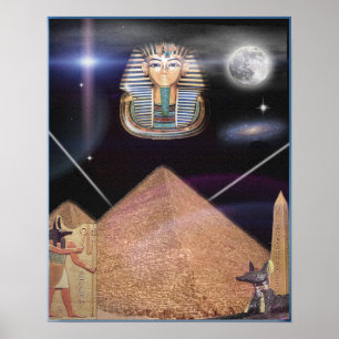 Affiche Pyramides égyptiennes et art du roi Tut