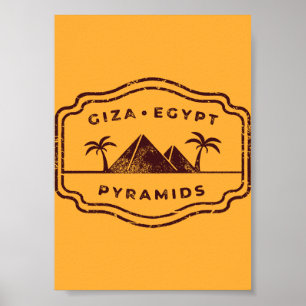 Affiche Pyramides Gizeh Égypte
