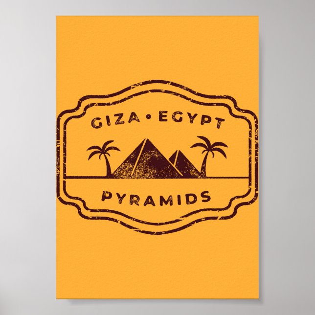 Affiche Pyramides Gizeh Égypte (Devant)