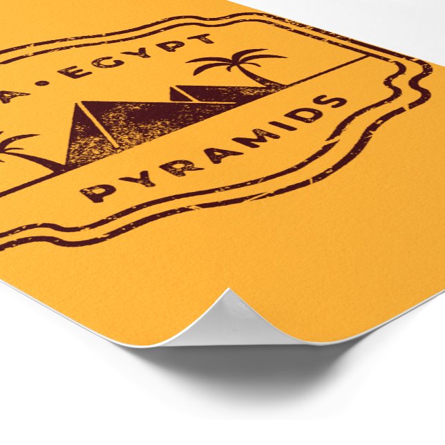 Affiche Pyramides Gizeh Egypte (Coin)