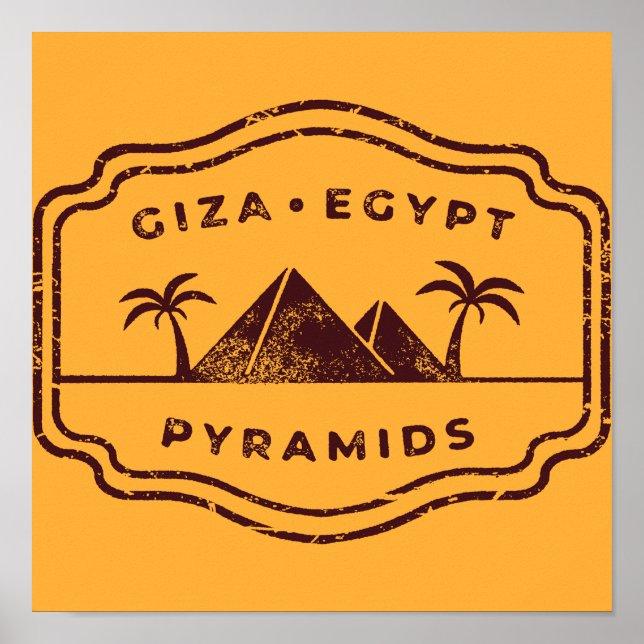 Affiche Pyramides Gizeh Égypte (Devant)