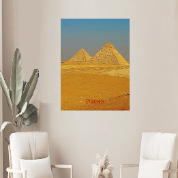 Affiche Pyramides magnifiques de l'Egypte Brazing Sand Sto