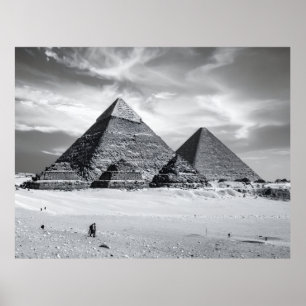 Affiche Pyramides noires et blanches