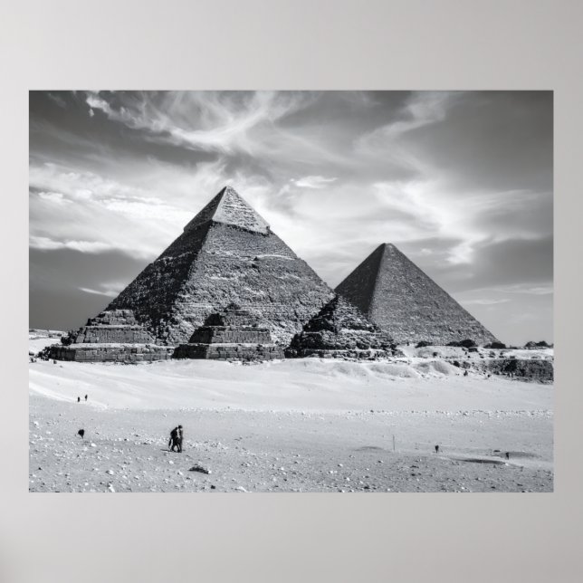 Affiche Pyramides noires et blanches (Devant)