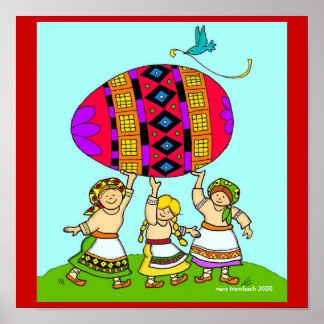 Affiche Pysanka Girls Vera Trembach ressources de l'enseig