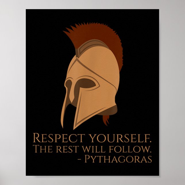 Affiche Pythagore Citation de la philosophie grecque antiq (Devant)