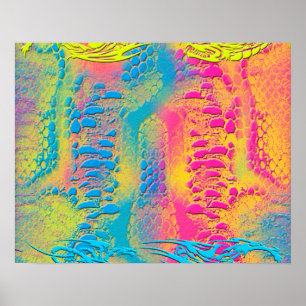 Affiche PYTHON - moderne fractale décorative -