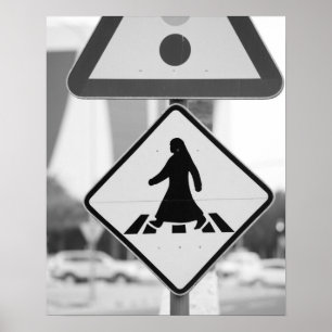 Affiche Qatar, Ad Dawhah, Doha. Piéton arabe