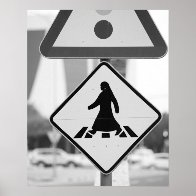 Affiche Qatar, Ad Dawhah, Doha. Piéton arabe (Devant)