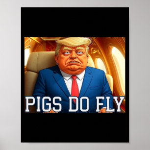 Affiche Qatar Un Lago Anti Trump Les Cochons D'Avion Du Qa