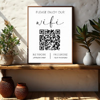 QR Code Blanc S'Il Vous Plaît Profitez De Notre Wi