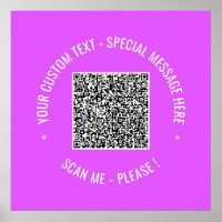 QR Code Scan Info Couleurs de texte personnalisées