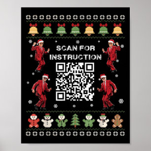 Affiche Qr Trump Dance Code Président Analyse De L'Instruc