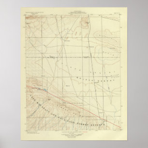 Affiche Quadrilatère de Palmdale montrant la crevasse de