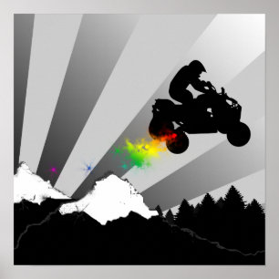 Affiche quads : chemin de terre :