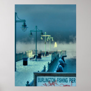 Affiche Quai de pêche Burlington Vermont