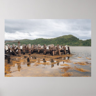 Affiche Quai écossais de bois