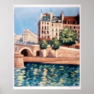 Affiche "Quai Saint-Michel", Paris,