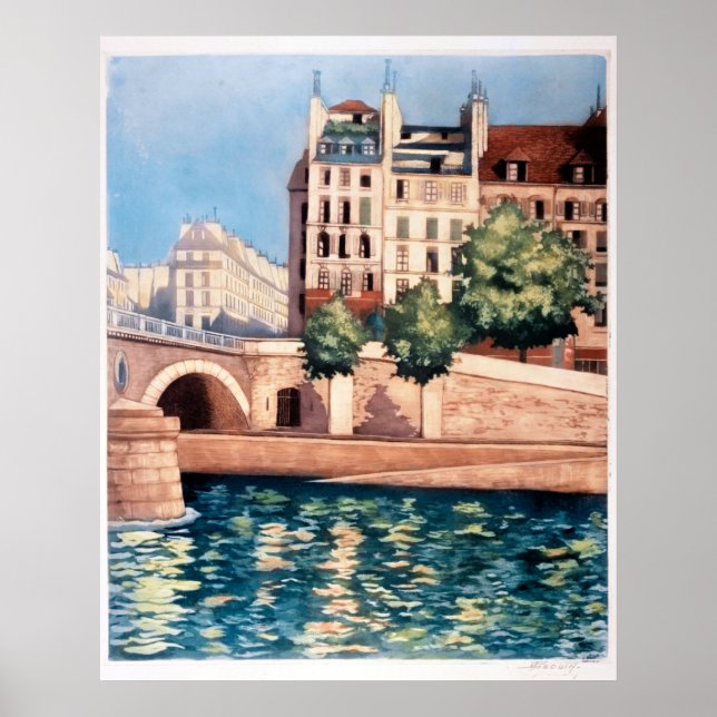 Affiche "Quai Saint-Michel", Paris, (Devant)