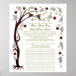Affiche Quaker Mariage Tree of Life (60 invités) portrait