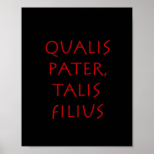 Affiche Qualis pater talis filius