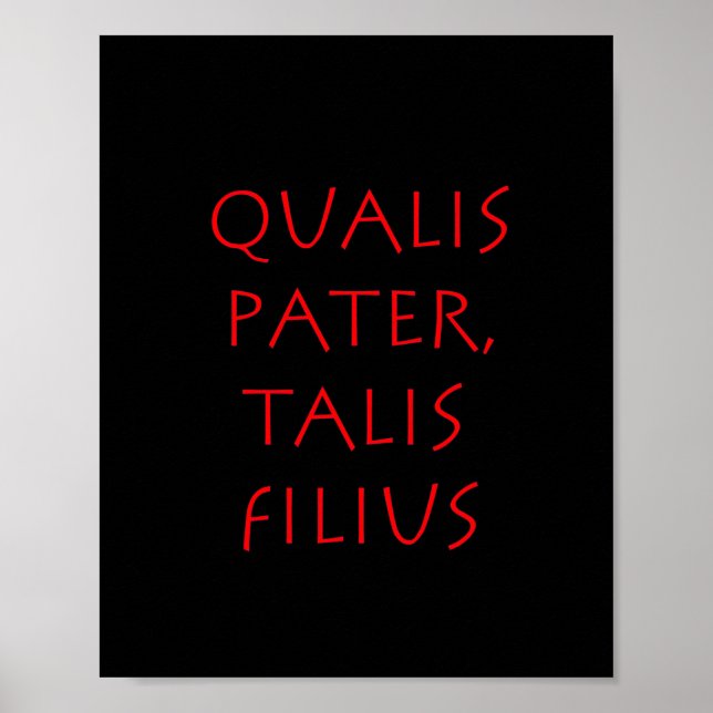 Affiche Qualis pater talis filius (Devant)