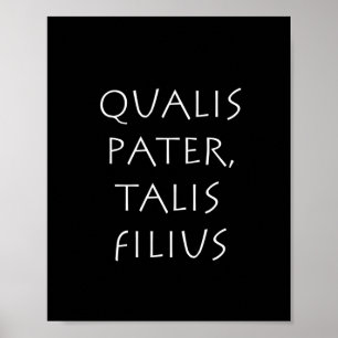 Affiche Qualis pater talis filius