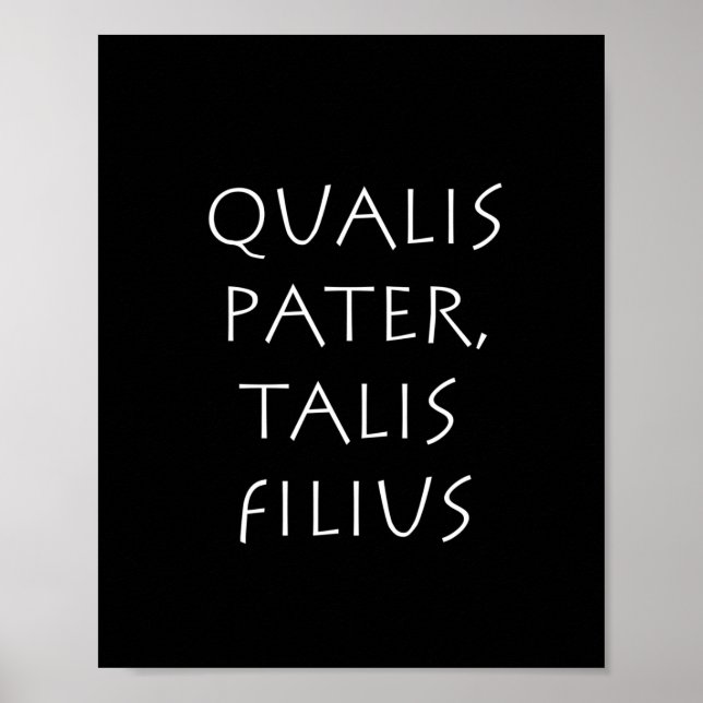 Affiche Qualis pater talis filius (Devant)