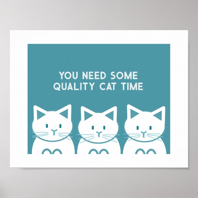 Affiche Qualité du temps avec les chats (Devant)